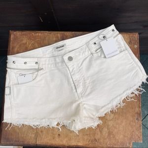 Zadig & Voltaire white Judo Paly Spikes short size 6/ EU 38